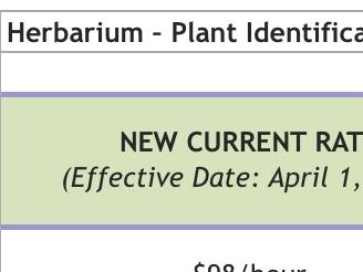 herbarium rate spreadsheet 