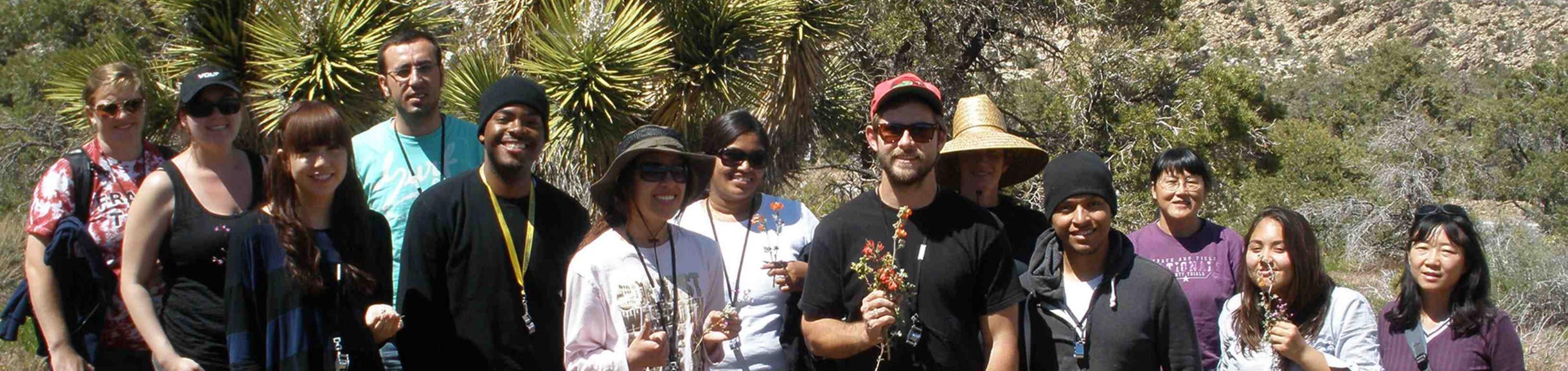 Plant Biology undergrads in the desert (c) UCR